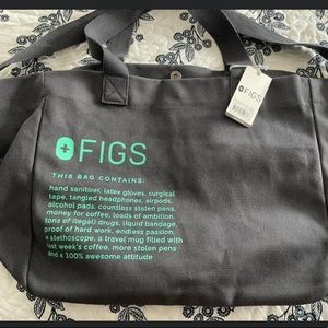 Charcoal FIGS tote bag